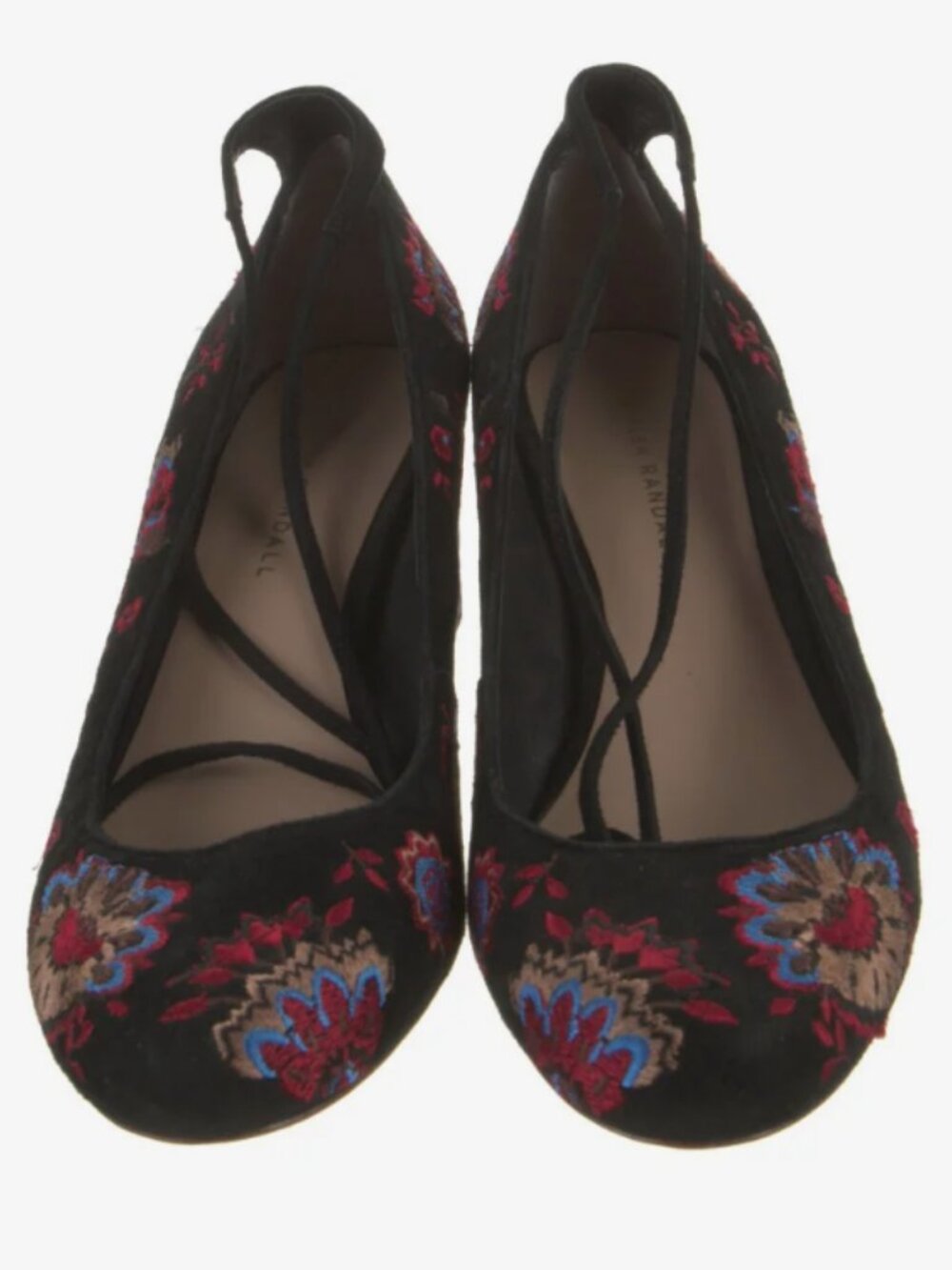 Loeffler Randall Embroidered Lace Up 2 1/2 inch heels - Picture 3 of 5